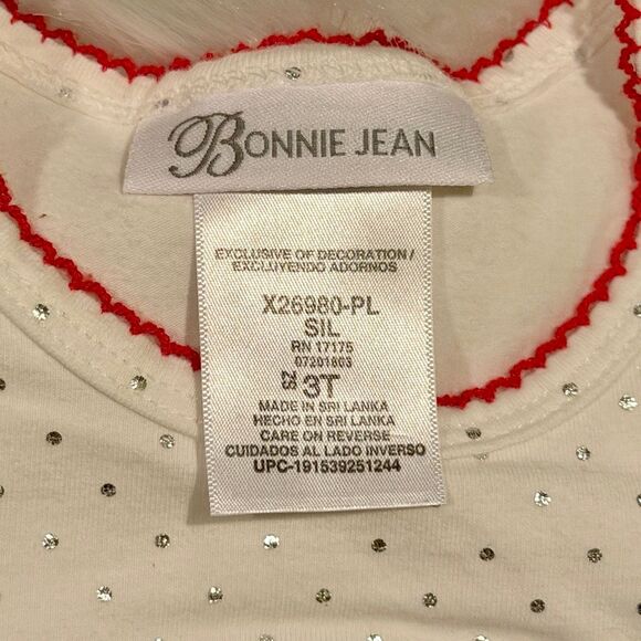 Bonnie Jean Toddler Girls Snow Globe Top & Leggings Snowman Set 3T Preowned - Picture 5 of 7